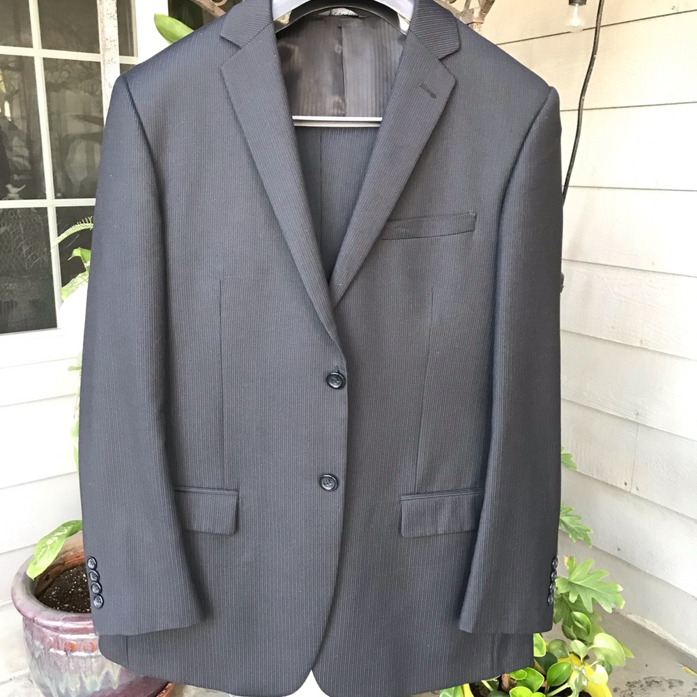Cavalleli black pinstripe 2 piece suit
